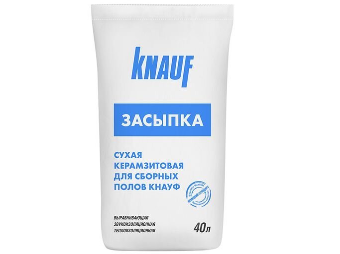 Засыпка сухая керамзитовая для пола KNAUF 40 л от магазина ЛесКонПром.ру