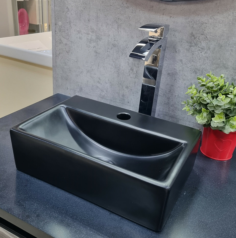 Раковина CeramaLux 36 9135-1MB Черная матовая от магазина ЛесКонПром.ру