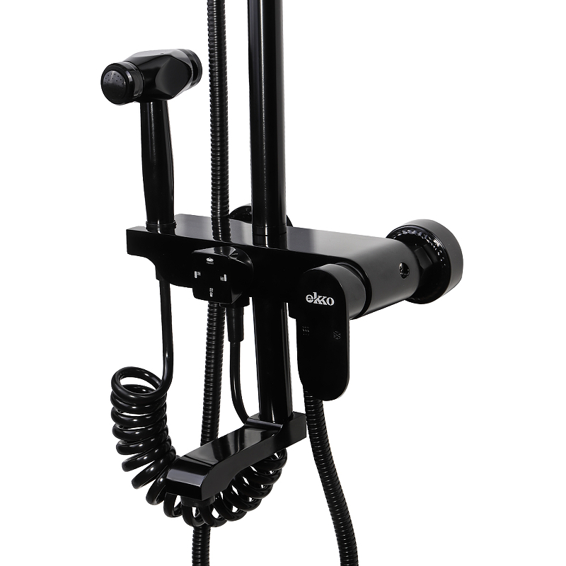 Душевая система Ekko E2404-8 Черная от магазина ЛесКонПром.ру