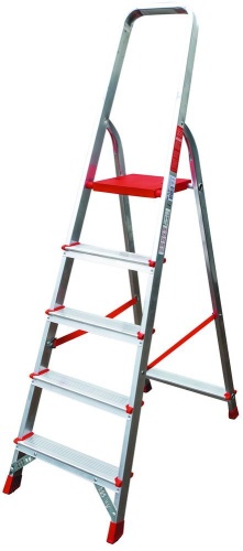 Стремянка алюминиевая профессиональная Новая Высота 5 ступеней (арт. 3110105) от магазина ЛесКонПром.ру