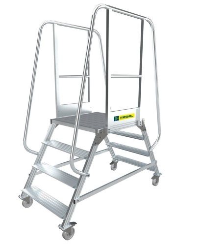 МОСТИК ПЕРЕХОДНЫЙ АЛЮМИНИЕВЫЙ С ДВУМЯ ПОРУЧНЕМЯ  MEGAL МПА-2-2,1 от магазина ЛесКонПром.ру