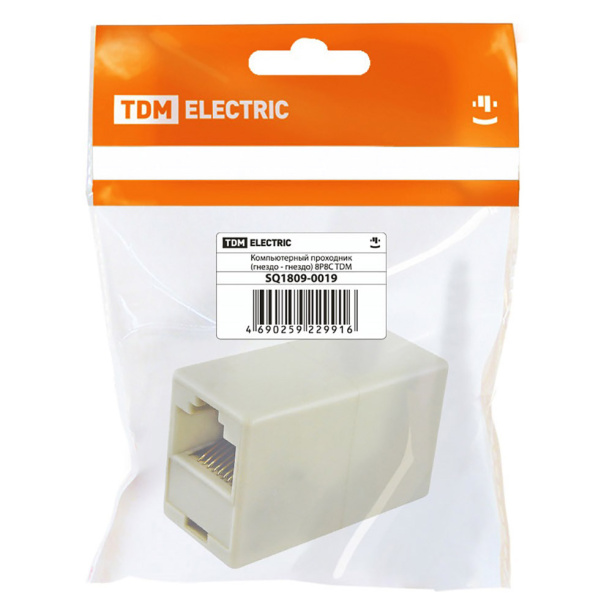 Соединитель компьютерный TDM ELECTRIC гнездо - гнездо от магазина ЛесКонПром.ру