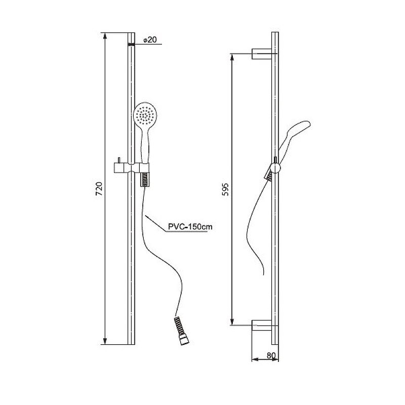 Душевой гарнитур Paini Bergamo BRCR121L12 Хром от магазина ЛесКонПром.ру
