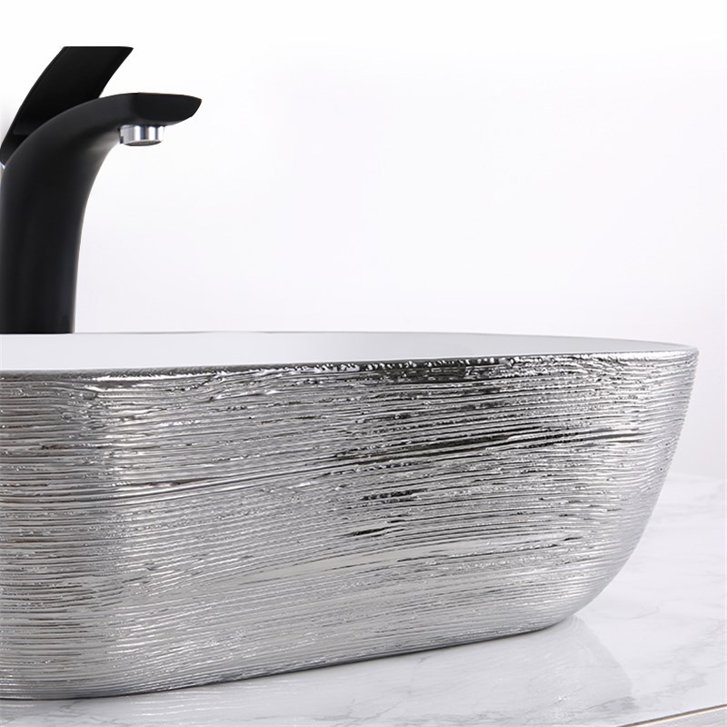 Раковина-чаша Mira 46 MR-4632LWS Белая Серебро от магазина ЛесКонПром.ру