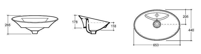 Раковина Laparet Bianca 65 Белая от магазина ЛесКонПром.ру