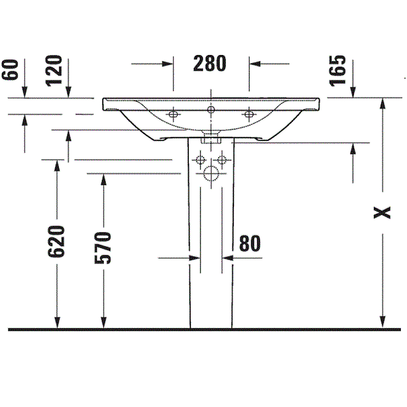 Раковина Duravit D-Neo 80 2367800000 Белая от магазина ЛесКонПром.ру