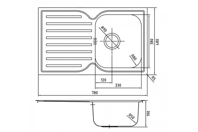 Мойка врезная IDDIS Strit 80550574 от магазина ЛесКонПром.ру