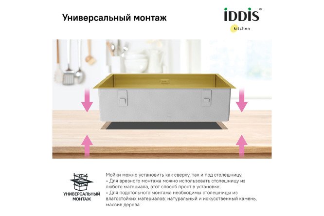 Мойка врезная IDDIS Edifice 80550585 от магазина ЛесКонПром.ру