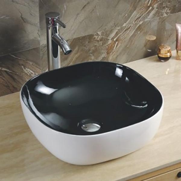 Раковина-чаша CeramaLux 43 360 Черная Белая от магазина ЛесКонПром.ру