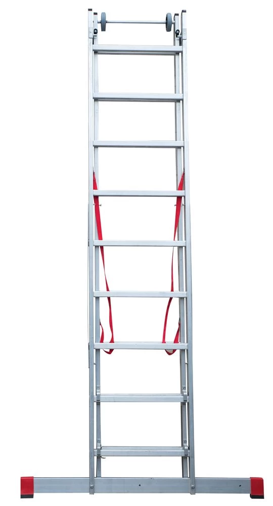 Лестница алюминиевая двухсекционная индустриальная Новая Высота 2x9 арт. 5220209 от магазина ЛесКонПром.ру