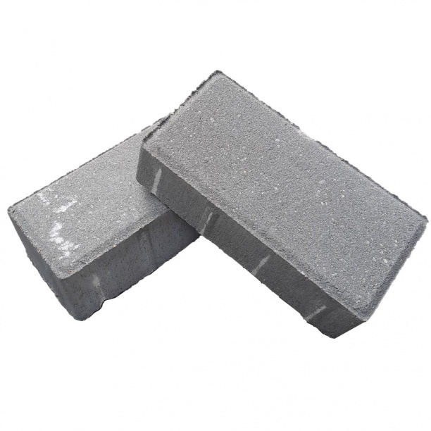 Плитка тротуарная Кирпич 20х10х6 см серая от магазина ЛесКонПром.ру