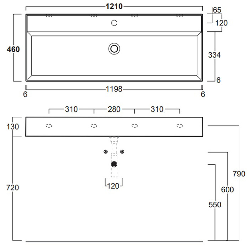 Раковина Simas 121 AG121 bi*1 Белая от магазина ЛесКонПром.ру