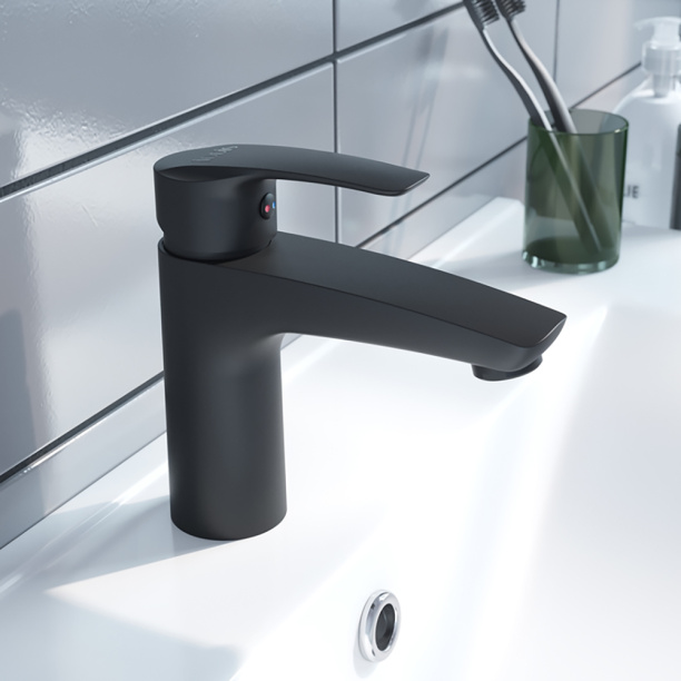 Смеситель для раковины IDDIS Ray черный от магазина ЛесКонПром.ру