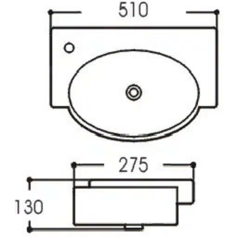 Раковина Aquatek 51 L AQ5329-00 Белая от магазина ЛесКонПром.ру