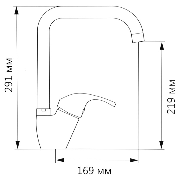 Смеситель для кухни FLUMEN Ruhr от магазина ЛесКонПром.ру
