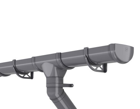 Желоб водосточный ТЕХНОНИКОЛЬ Оптима ПВХ 120/80, 3 м, серый от магазина ЛесКонПром.ру