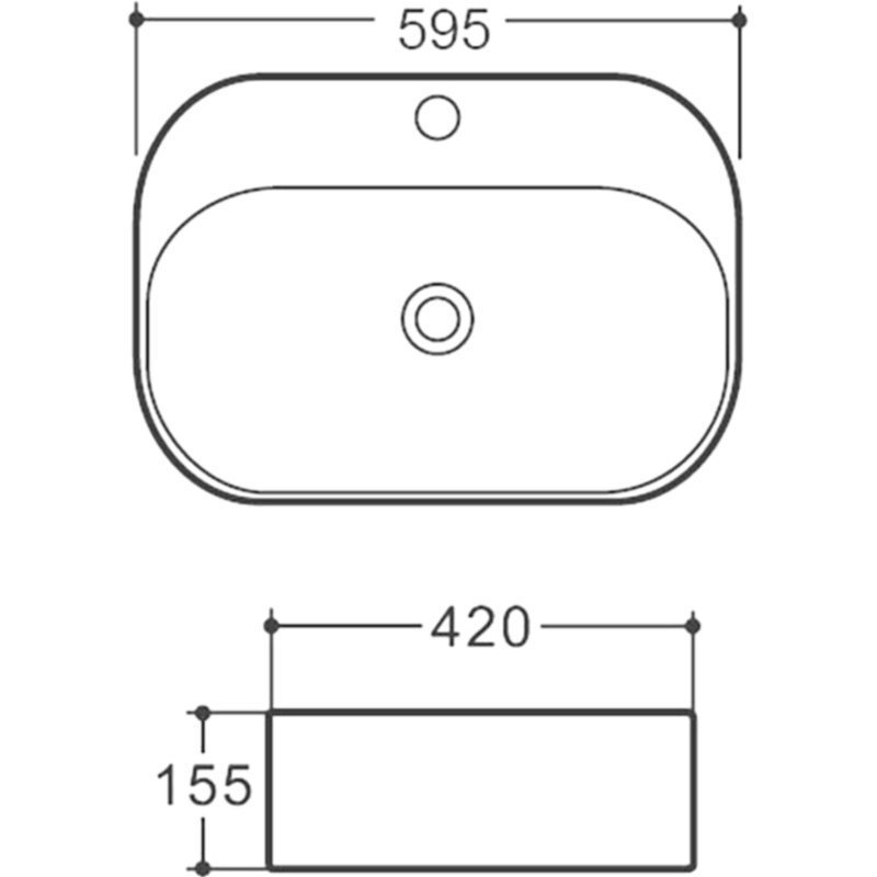 Раковина Vincea 59 VBS-306 Белая от магазина ЛесКонПром.ру