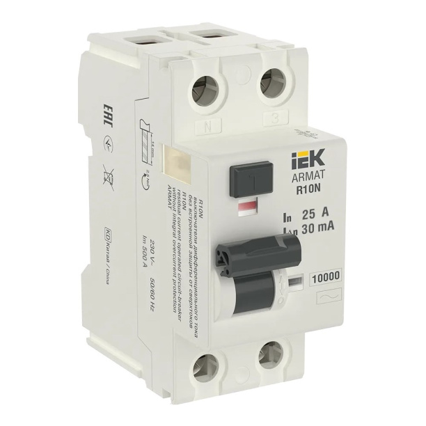 УЗО IEK Armat 2п 30 мА 25 А от магазина ЛесКонПром.ру