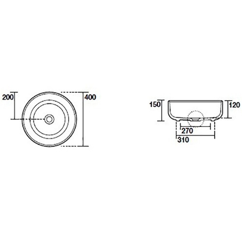 Раковина-чаша Kerasan Nolita 40 534430 Белая матовая от магазина ЛесКонПром.ру