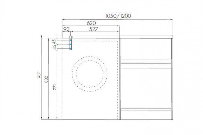 Раковина правая AQUATON Лондри 80361140 от магазина ЛесКонПром.ру