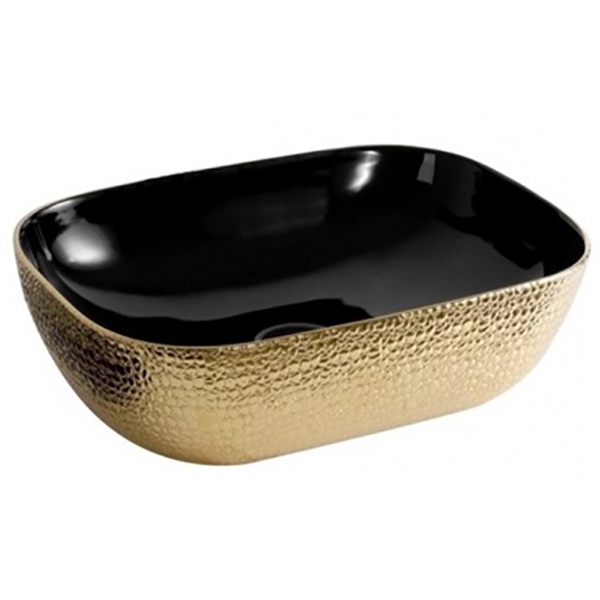 Раковина-чаша CeramaLux 46 D1333H022 Черная Золотая от магазина ЛесКонПром.ру