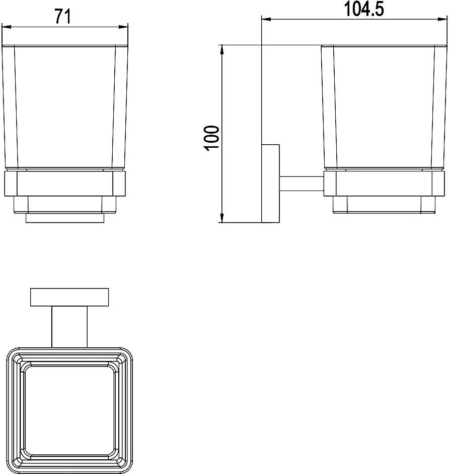 Стакан Timo Selene 10033/00 chrome от магазина ЛесКонПром.ру