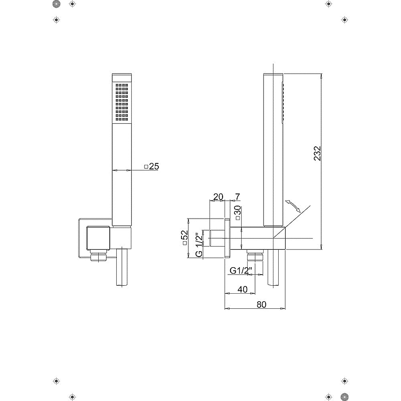 Душевой гарнитур Paini 53CR440QP6 Хром от магазина ЛесКонПром.ру