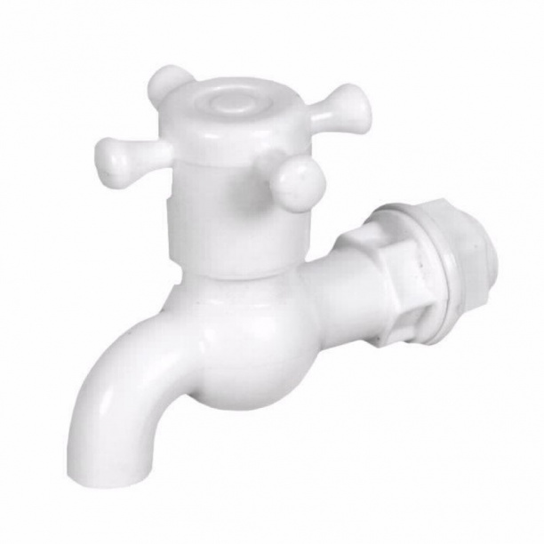 Кран для умывальника пластиковый 1/2" от магазина ЛесКонПром.ру