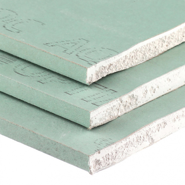 Гипсокартон влагостойкий Gyproc 2500х1200х12,5 мм от магазина ЛесКонПром.ру