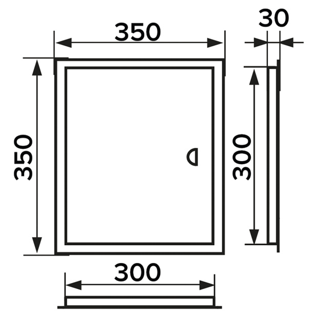 Люк ревизионный Evecs 30х40 см пластиковый от магазина ЛесКонПром.ру