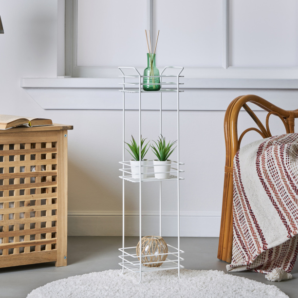 Этажерка для ванной ЧМЗ 3-ярусная сталь белая от магазина ЛесКонПром.ру