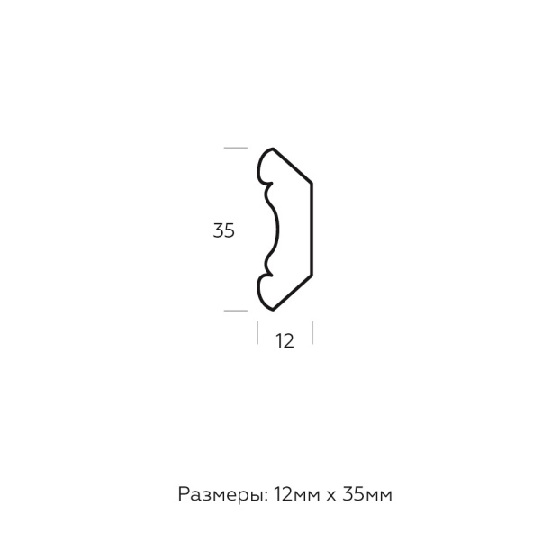 Плинтус 12x35х2500 мм сосна от магазина ЛесКонПром.ру