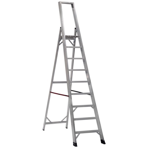 Стремянка профессиональная алюминиевая Cagsan Alesta 9 ступеней (арт. REG8) от магазина ЛесКонПром.ру