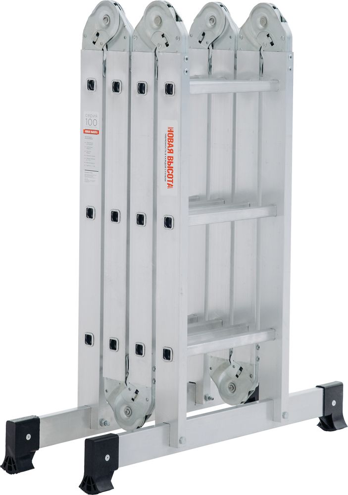 Алюминиевая четырехсекционная лестница-трансформер 340 мм NV1320 НОВАЯ ВЫСОТА 2Х3+2Х4 арт.1320234 от магазина ЛесКонПром.ру