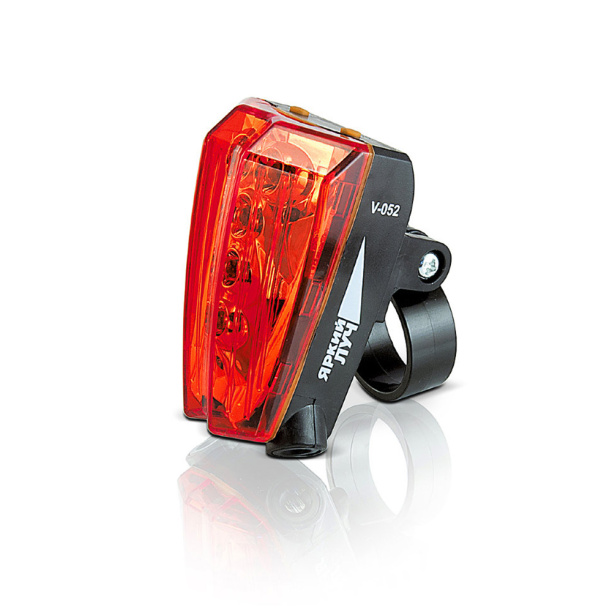 Фонарь велосипедный ЯРКИЙ ЛУЧ V-052 LED 2xAAA от магазина ЛесКонПром.ру