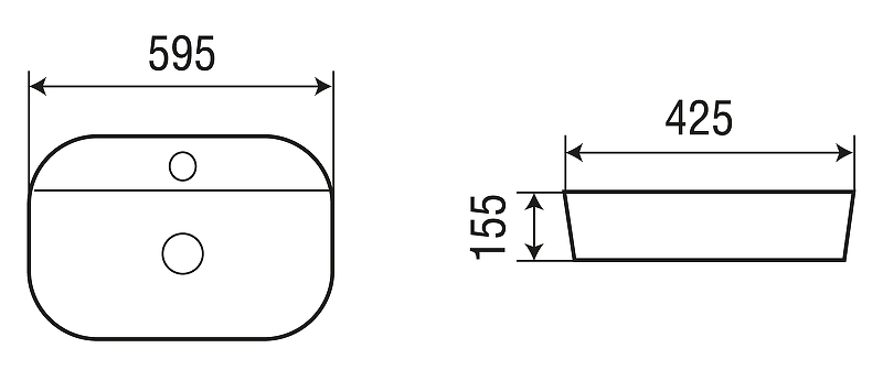 Раковина WeltWasser Elbach 2236 59 10000004579 Белый глянец от магазина ЛесКонПром.ру