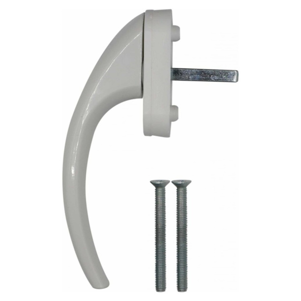 Ручка оконная Сатурн белая от магазина ЛесКонПром.ру