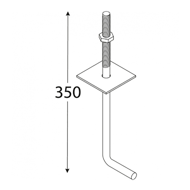 L-анкер строительный D12х350 от магазина ЛесКонПром.ру