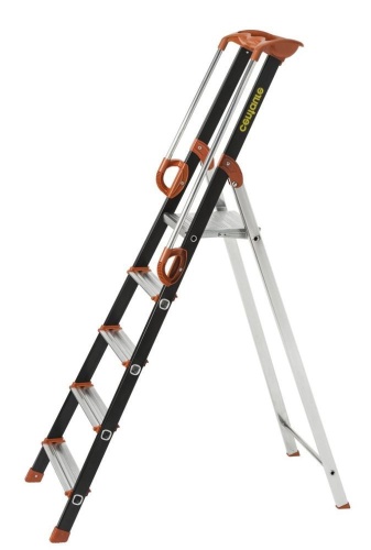 Алюминиевая стремянка профессиональная Centaure 5 ступеней PRO'UP с поручнями (арт.239205) от магазина ЛесКонПром.ру