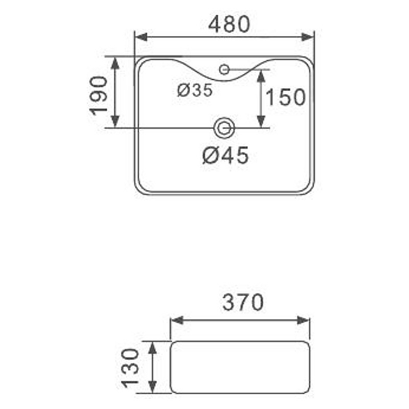 Раковина-чаша Gappo 48 GT206 Белая от магазина ЛесКонПром.ру
