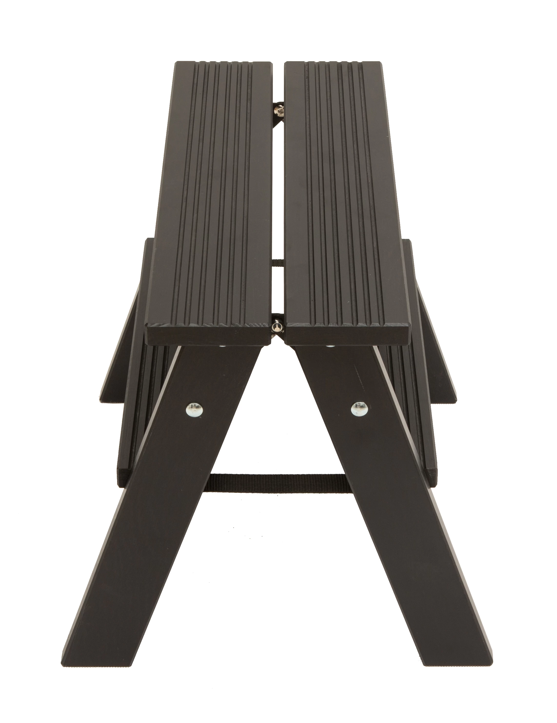 Стремянка двухсторонняя деревянная Hoz-Block Марк 2 ступени Черная (арт. ДДС-2Ч) от магазина ЛесКонПром.ру