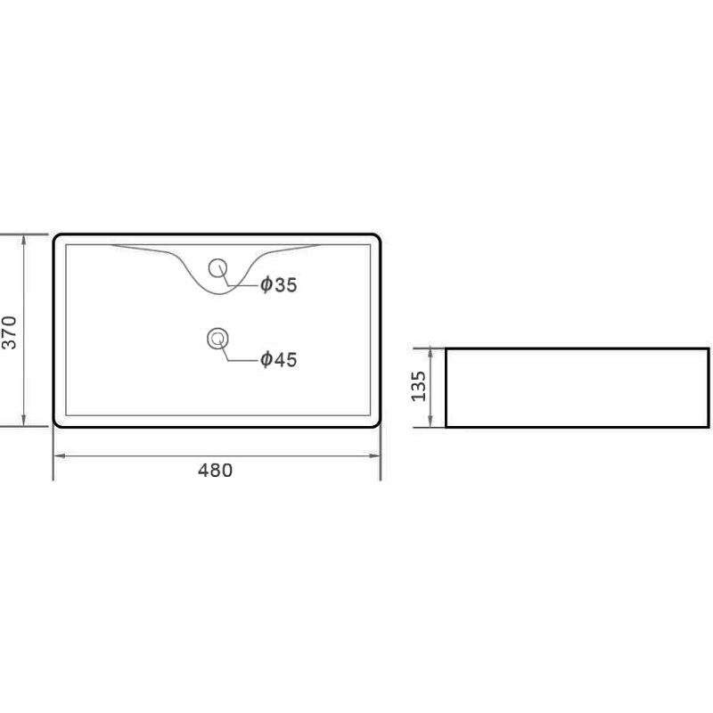 Раковина Orange 48 B01-475MB Черная матовая от магазина ЛесКонПром.ру