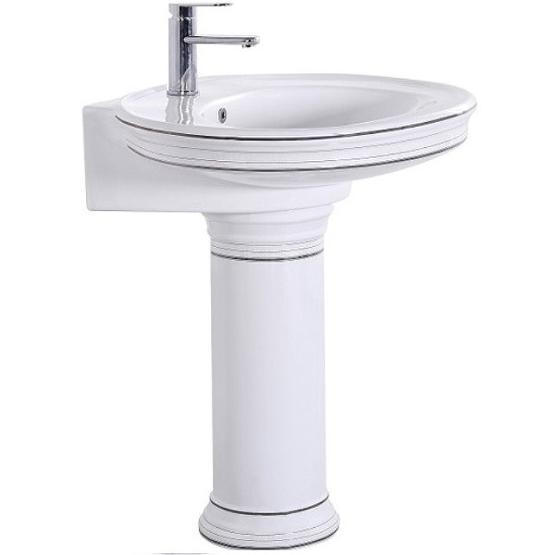 Раковина CeramaLux Lux Classic 75 1411 Белая от магазина ЛесКонПром.ру