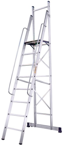 Стремянка-помост алюминиевая профессиональная Алюмет 7 ступеней (арт. АРЕ 1407) от магазина ЛесКонПром.ру