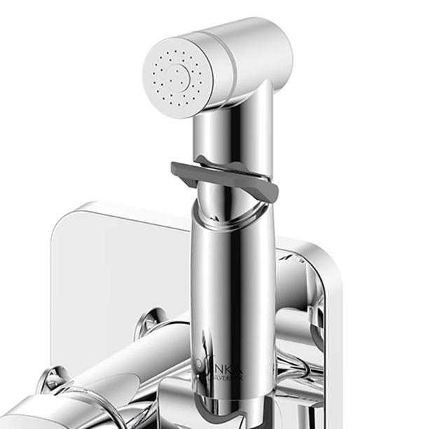 Гигиенический душ ROSSINKA RS46 встраиваемый хром от магазина ЛесКонПром.ру