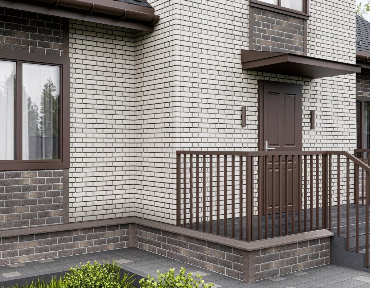 Фасадная плитка ТЕХНОНИКОЛЬ HAUBERK Цокольный кирпич Перуанский от магазина ЛесКонПром.ру