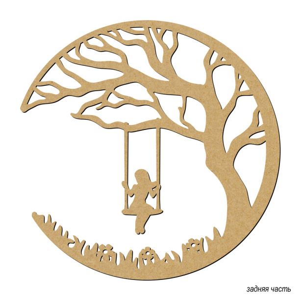 Декопанно 39х39 см Качели на дереве от магазина ЛесКонПром.ру