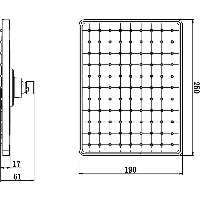 Верхний душ Swedbe Calypso 5056 Хром от магазина ЛесКонПром.ру