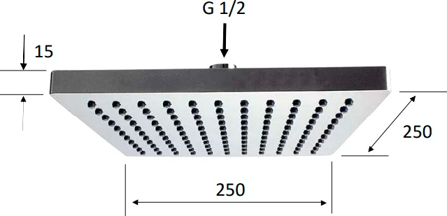 Верхний душ Remer 356SD25X от магазина ЛесКонПром.ру