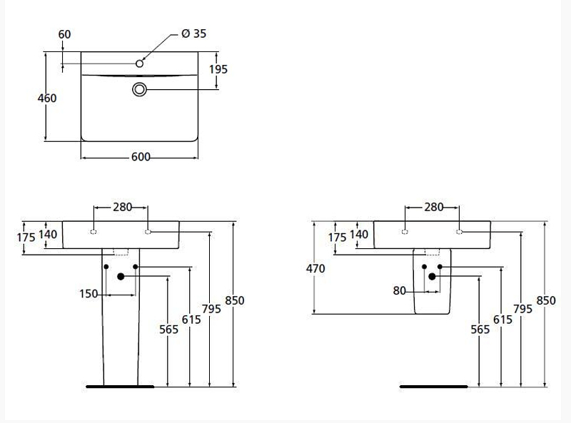 Раковина Ideal Standard Connect Cube 60 E794501 Euro White от магазина ЛесКонПром.ру